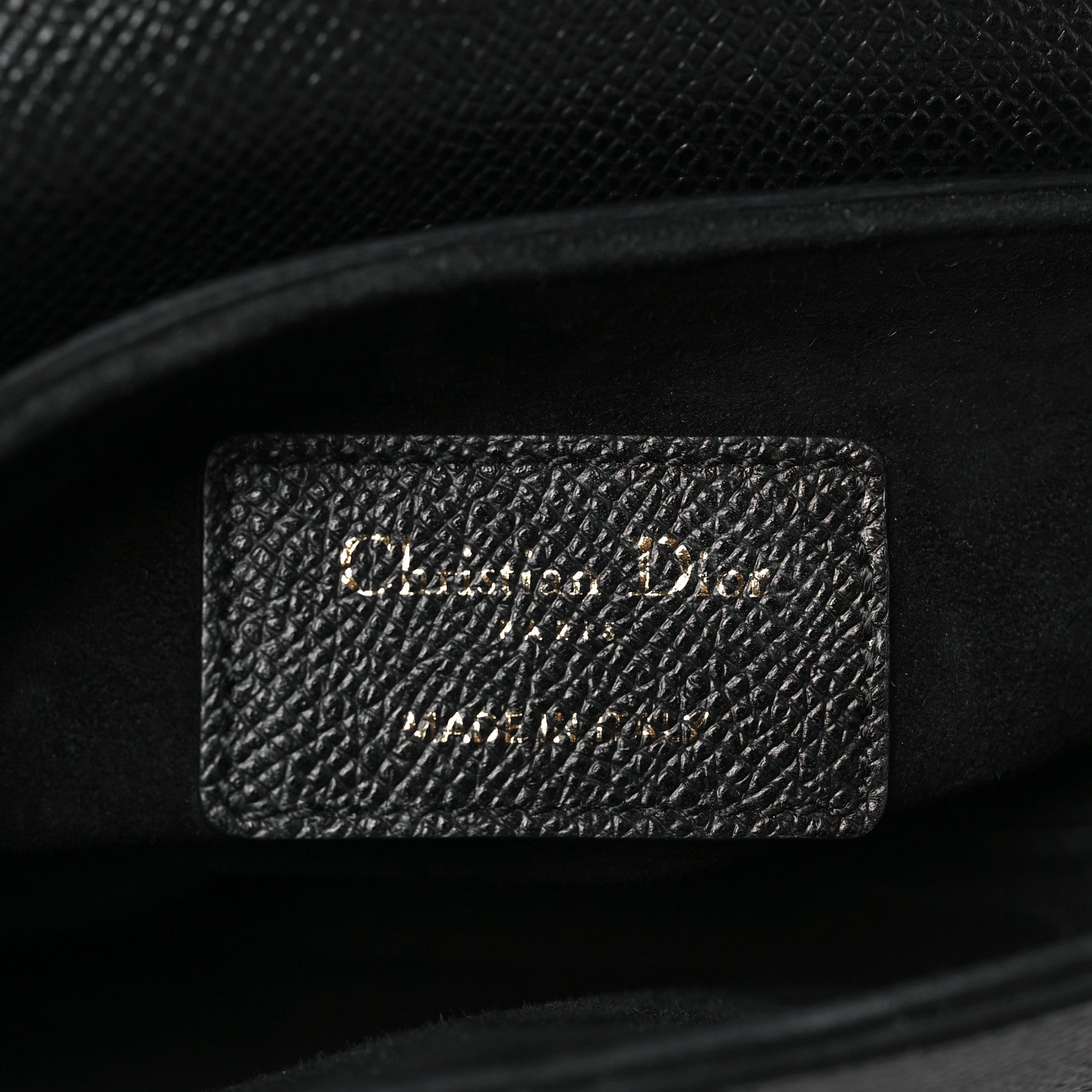 Christian Dior Grained Calfskin Mini Saddle Bag Black 6 of 9