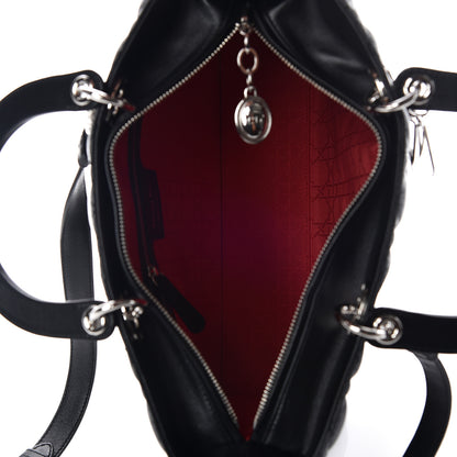 Christian Dior Lambskin Cannage Large Lady Dior Black 7 of 9