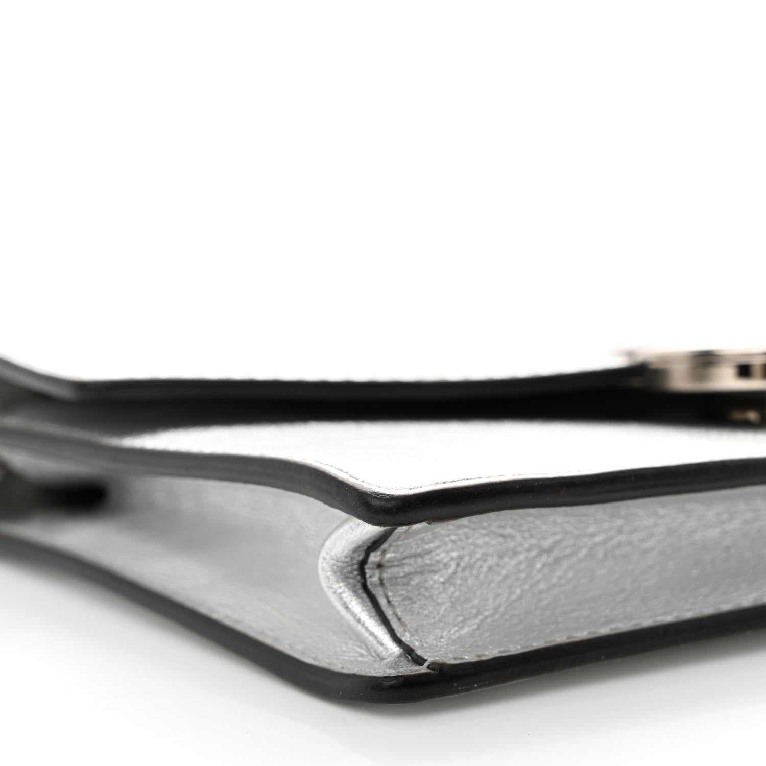 Fendi Vitello Catalan Mirror F is Fendi Medium Envelope Wallet on Chain Argento 9 of 13