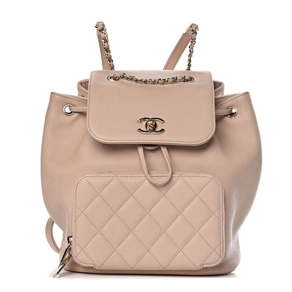 Chanel Caviar Quilted Business Affinity Backpack Beige 1 of 19