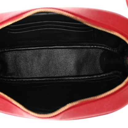 Saint Laurent Grain De Poudre Matelasse Monogram Mini Lou Camera Bag Eros Red 5 of 12
