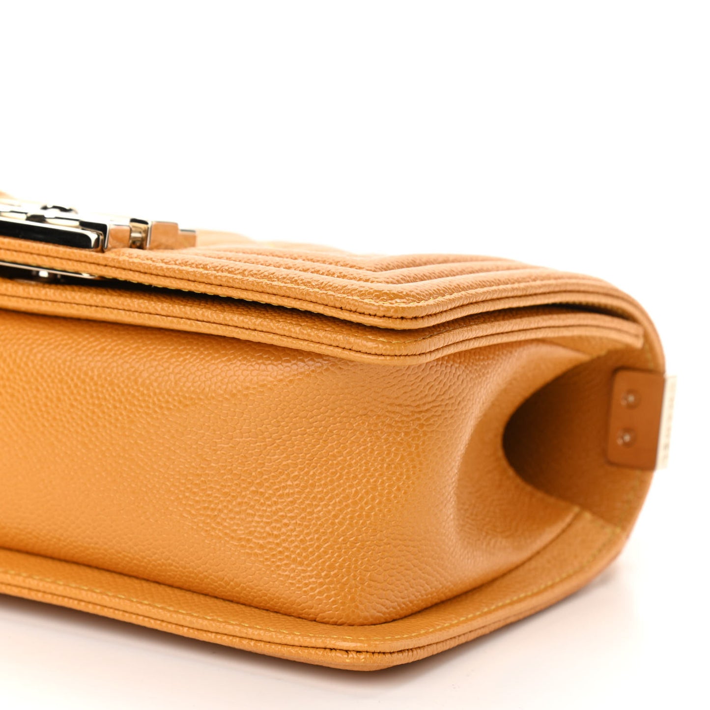 Caviar Quilted Small Boy Flap Yellow