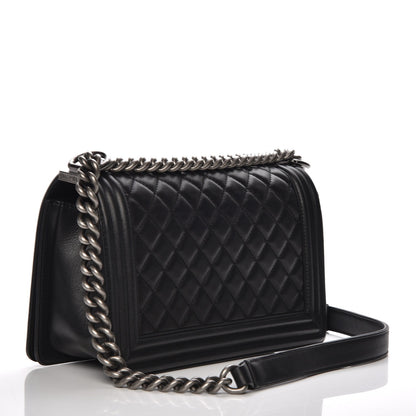 Chanel Calfskin Quilted Medium Boy Flap Black 3 of 8