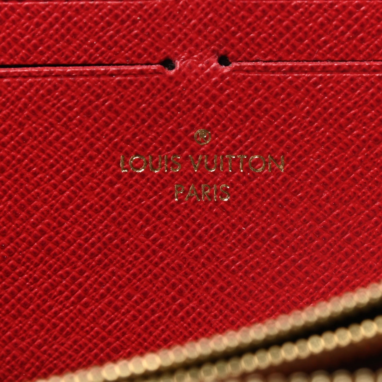 Damier Ebene Clemence Wallet Cherry
