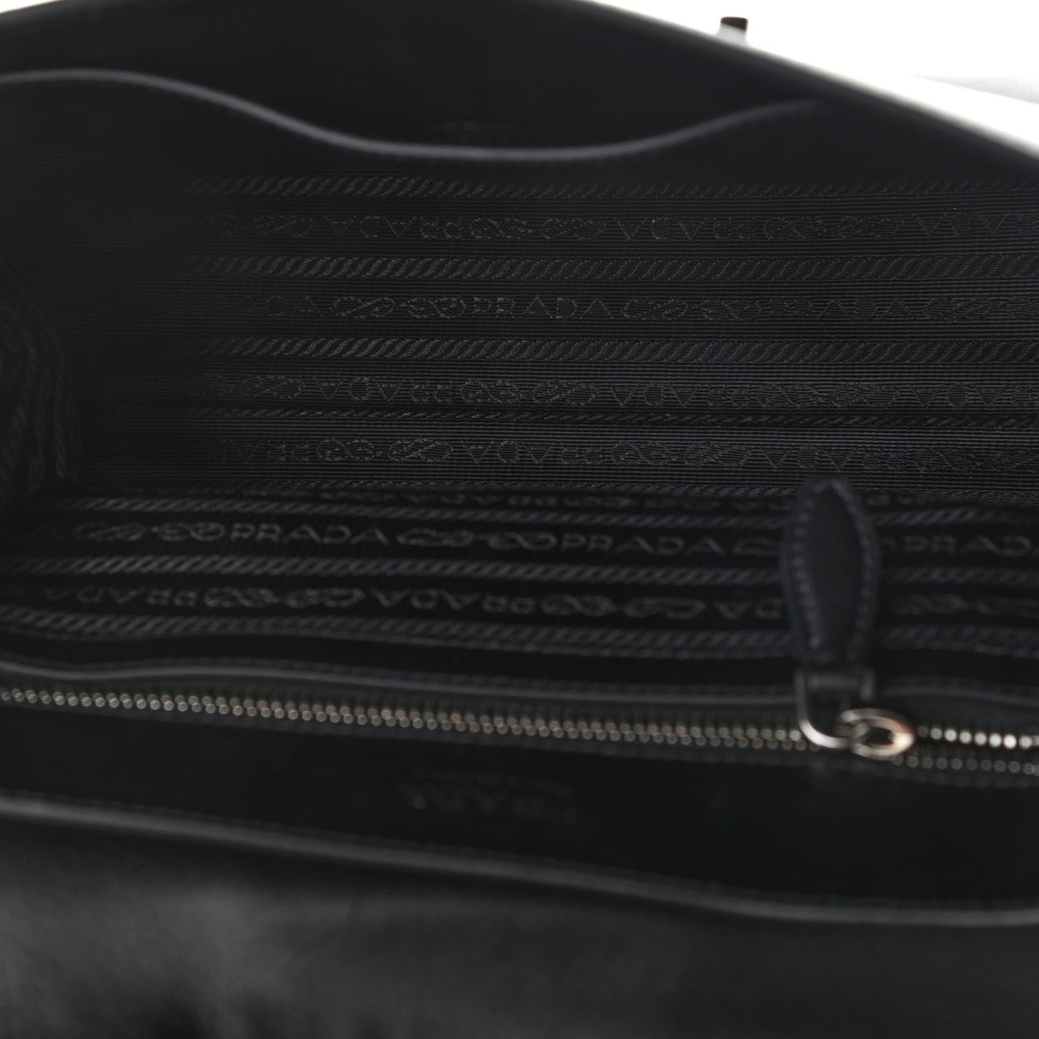 Prada City Calf Ribbon Shoulder Bag Black 5 of 13