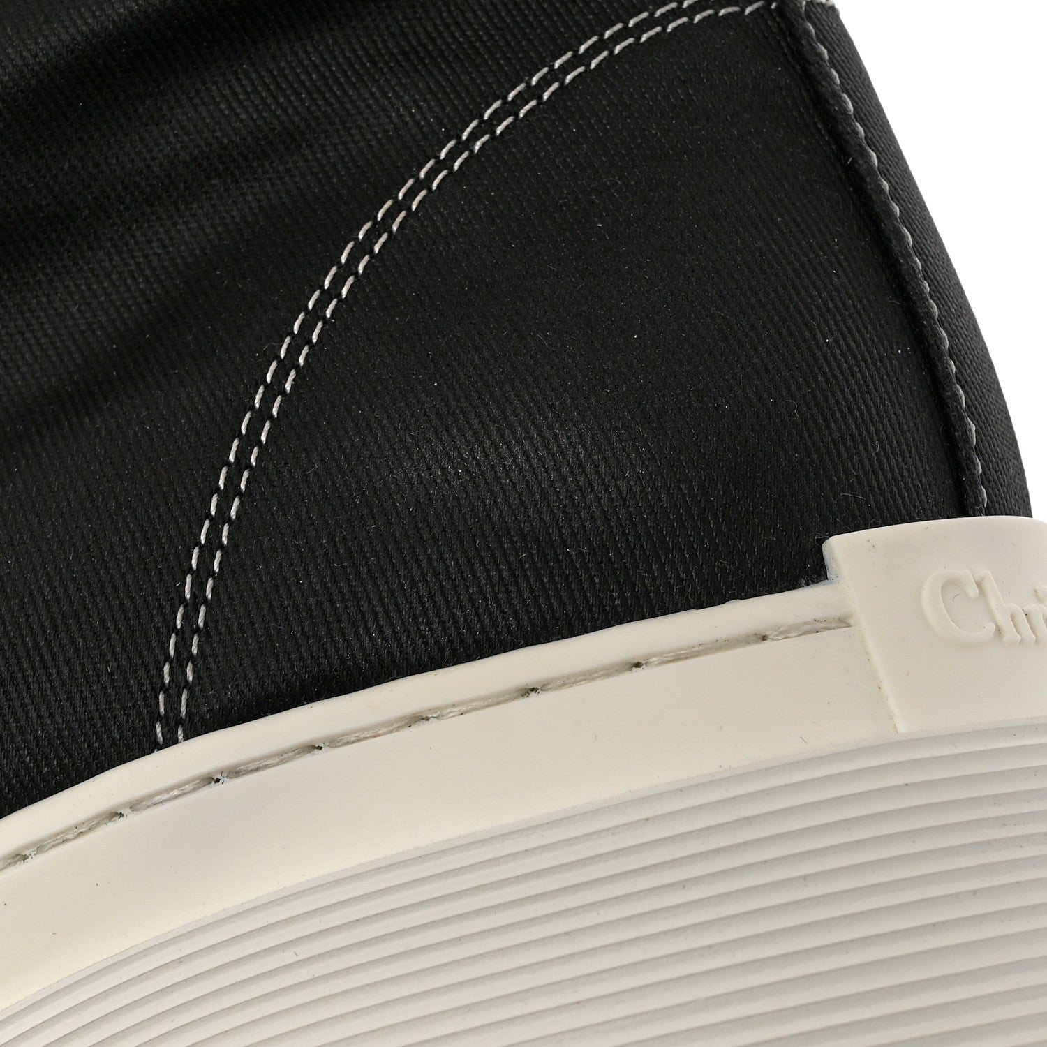 Christian Dior Technical Fabric Calfskin Womens D-Rise 35mm Tall Boots 37.5 Black White 6 of 10