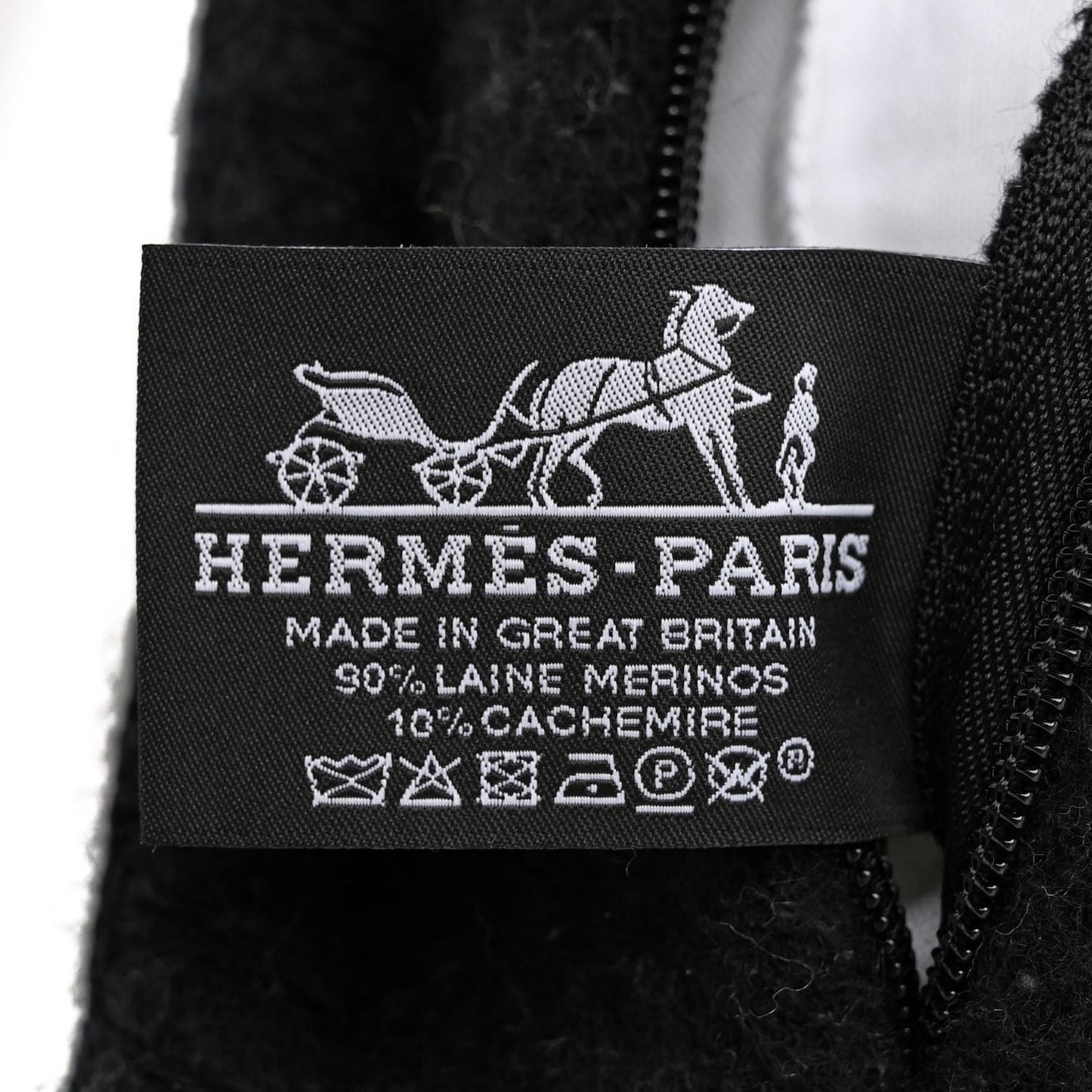 Wool Cashmere Avalon III Pillow PM Ecru Black