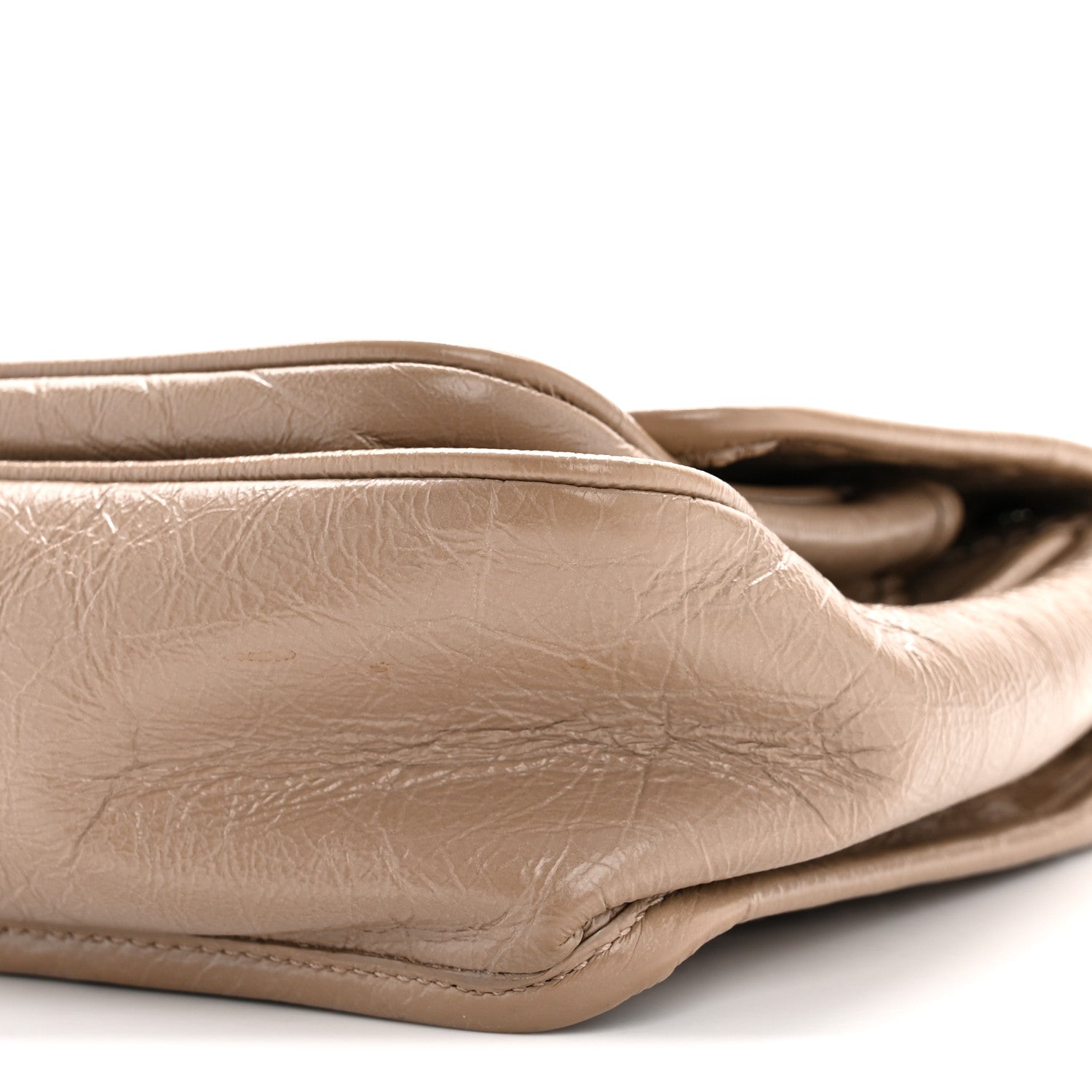 Saint Laurent Crinkled Calfskin Matelasse Monogram Baby Niki Chain Satchel Light Taupe 10 of 13