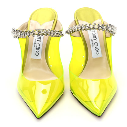 Jimmy Choo Plexi Crystal Bing 100 Pumps 39 Neon Yellow 3 of 9