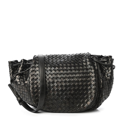 Bottega Veneta Metallic Nappa Intrecciato Crossbody Flap Bag Steel 1 of 10
