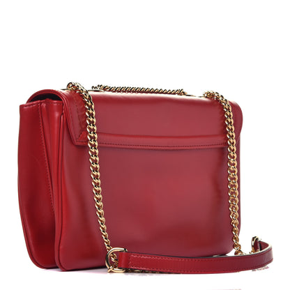 Gucci Vitello Palmellato Lux Crystal Medium Rajah Shoulder Bag Hibiscus Red Multicolor 4 of 10