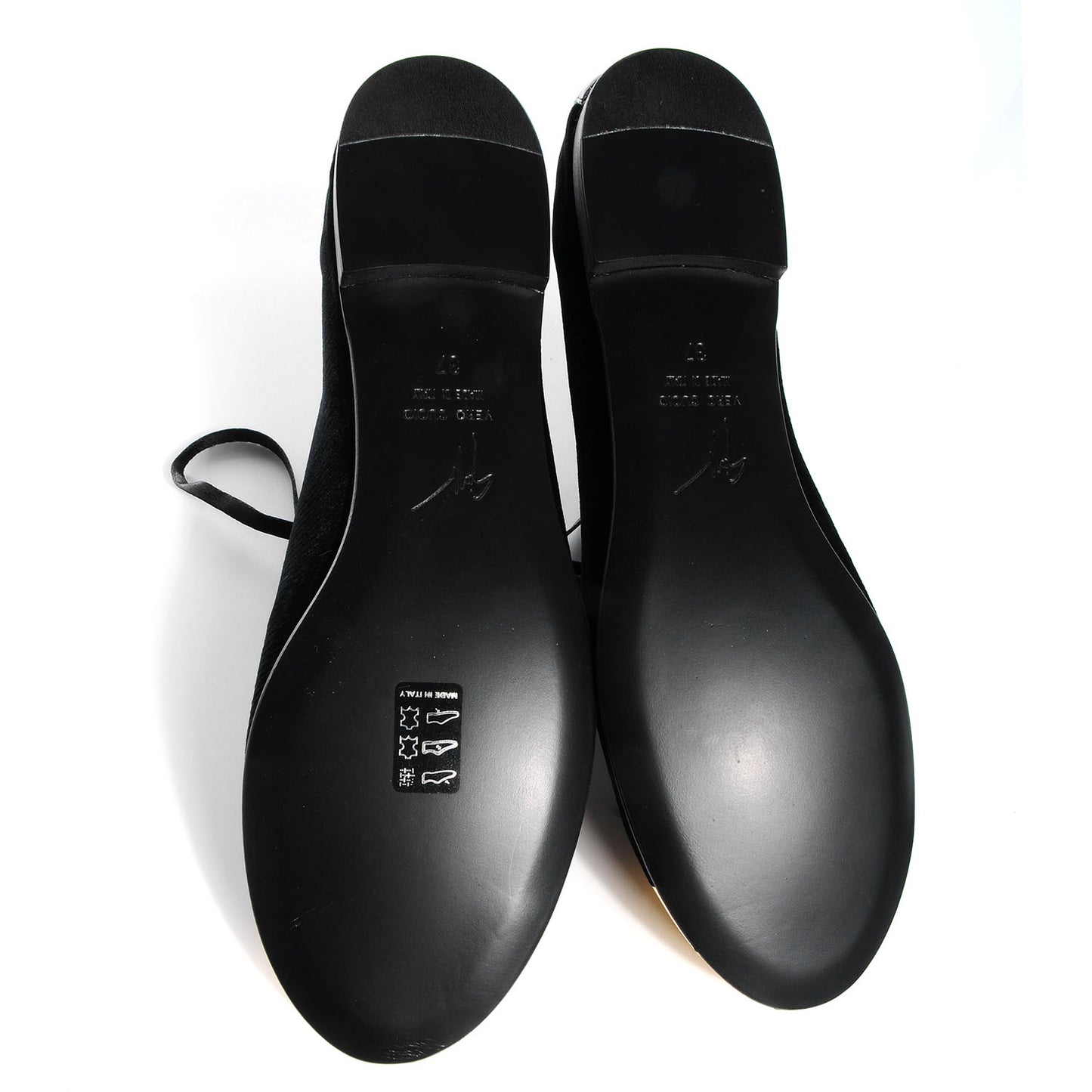 GIUSEPPEZANOTTIVelvetCapToeOxfordFlats37BlackGold