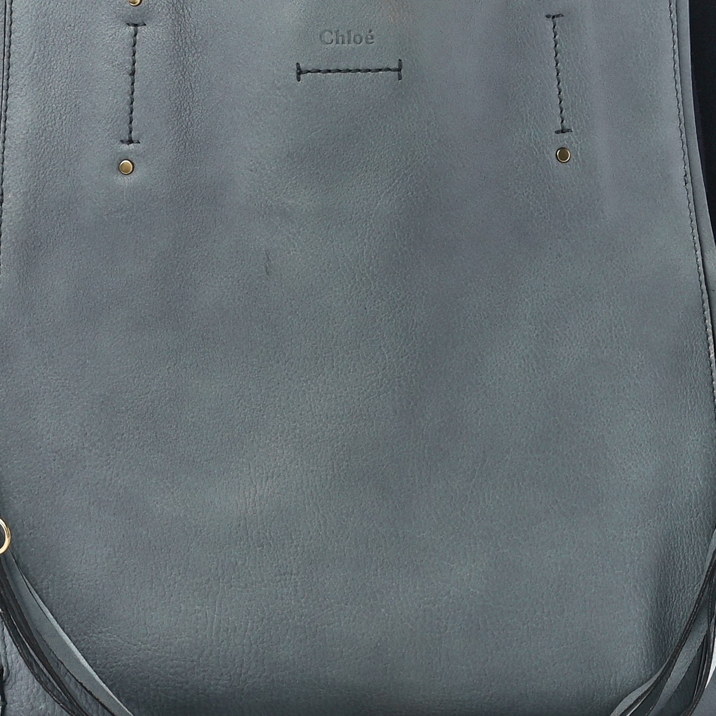 Smooth Calfskin Medium Milo Shopping Tote Cloudy Blue