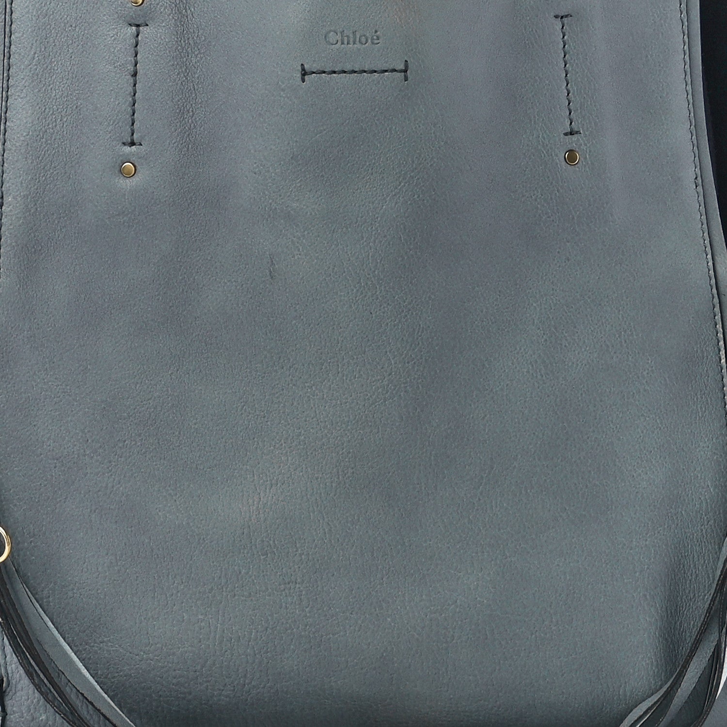 Chloe Smooth Calfskin Medium Milo Shopping Tote Cloudy Blue 8 of 11