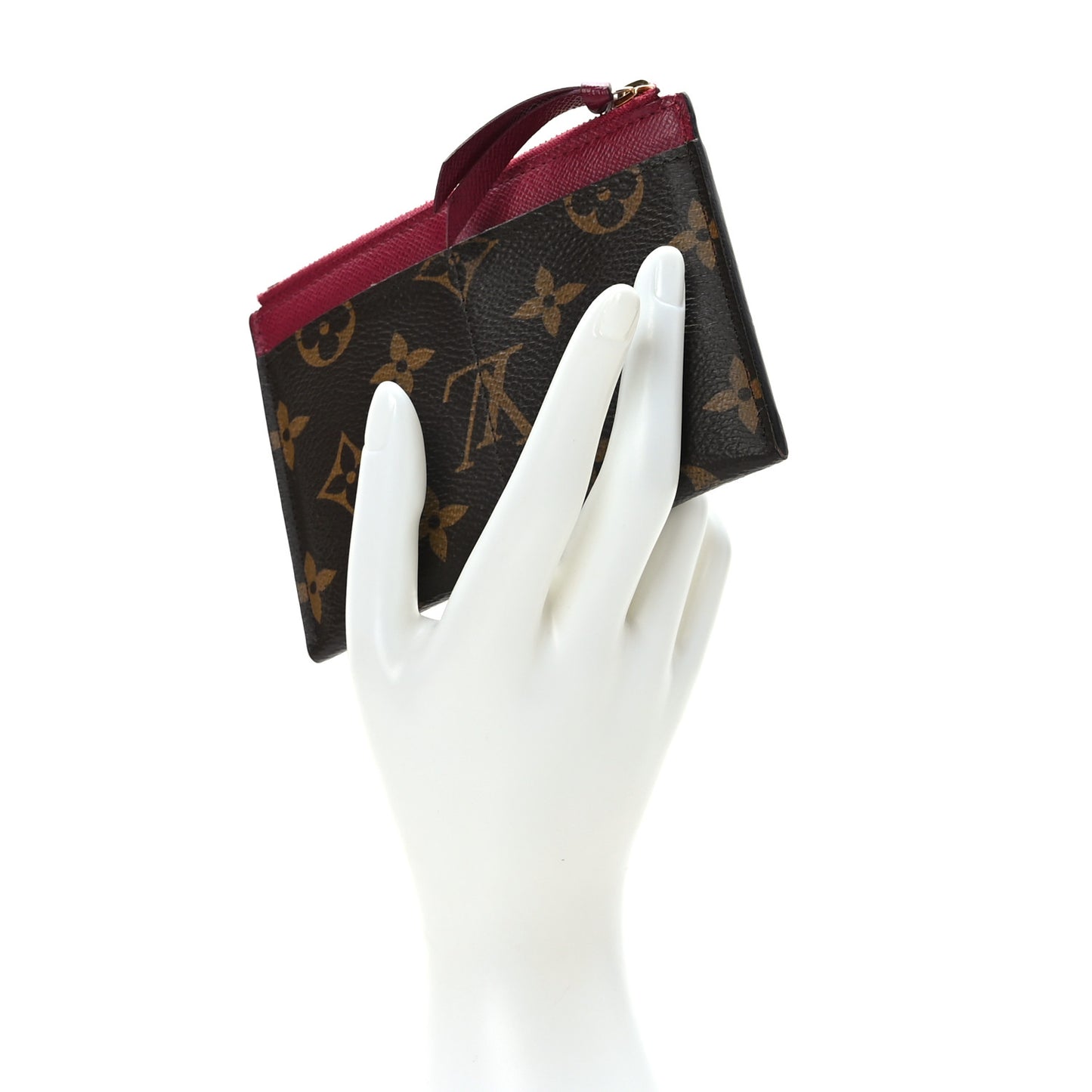 Monogram Zipped Card Holder