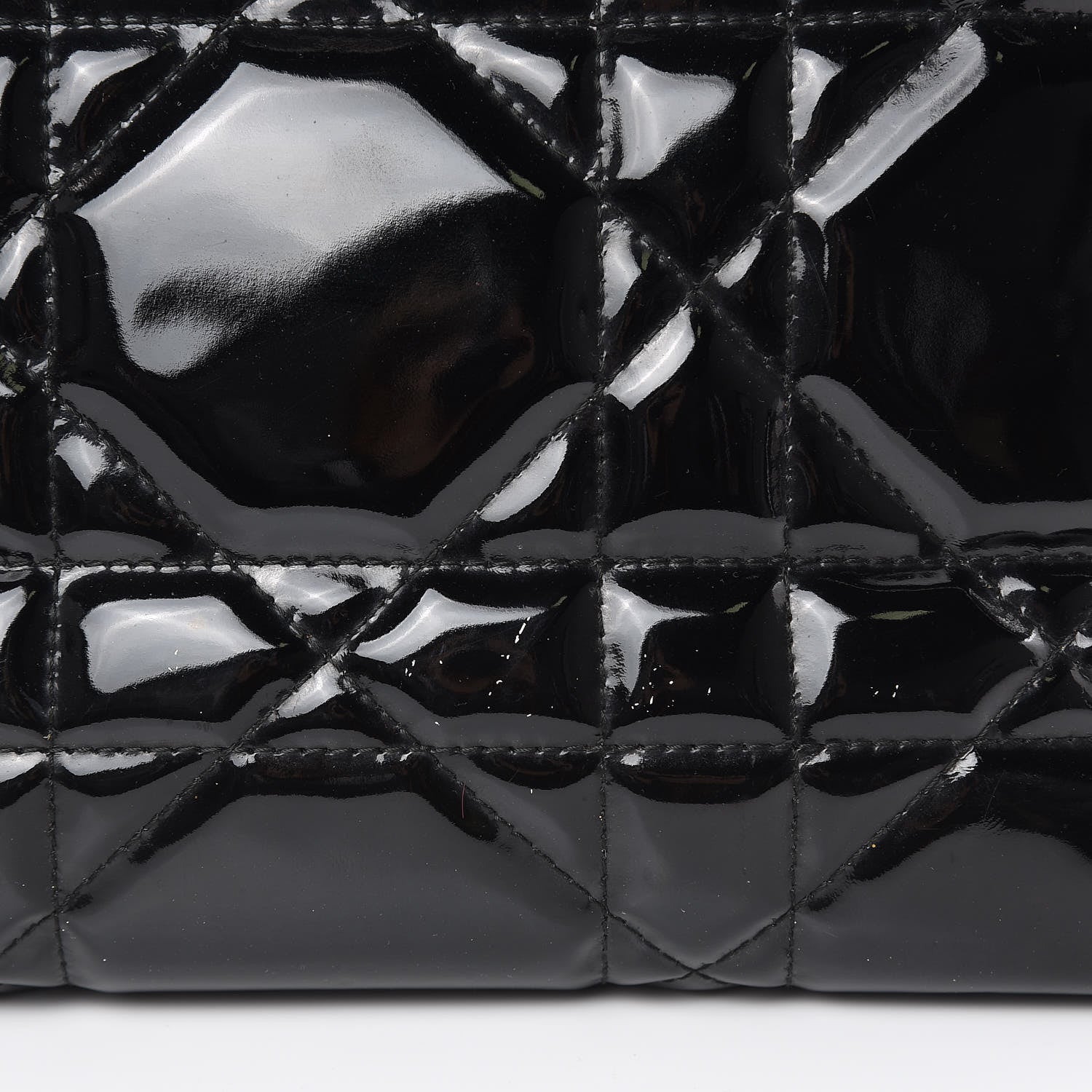 Christian Dior Patent Cannage Medium Granville Tote Black 12 of 16