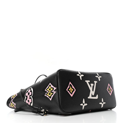 Louis Vuitton Monogram Giant Wild At Heart Neverfull MM Black 3 of 4