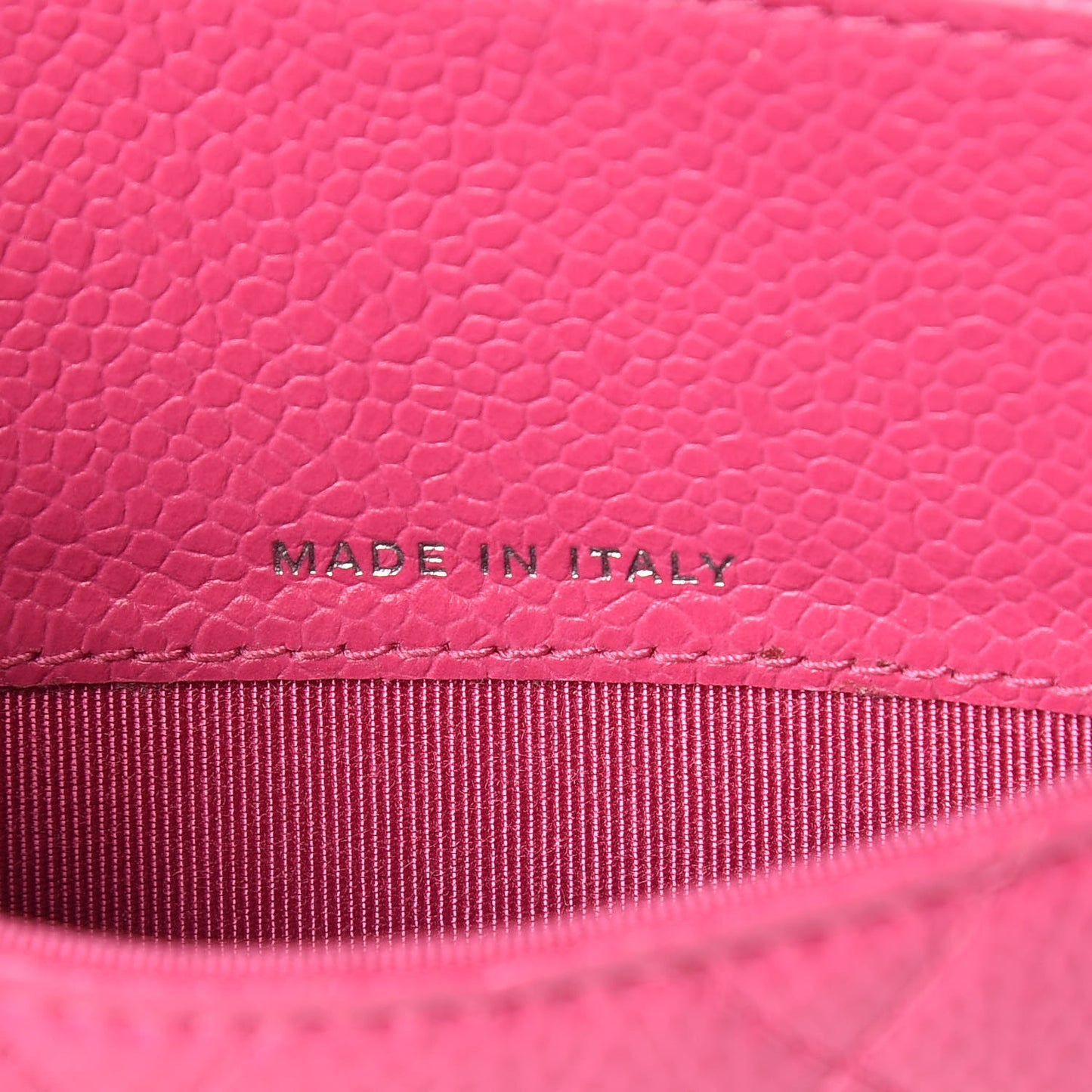 Caviar Quilted Small Flap Wallet Pink
