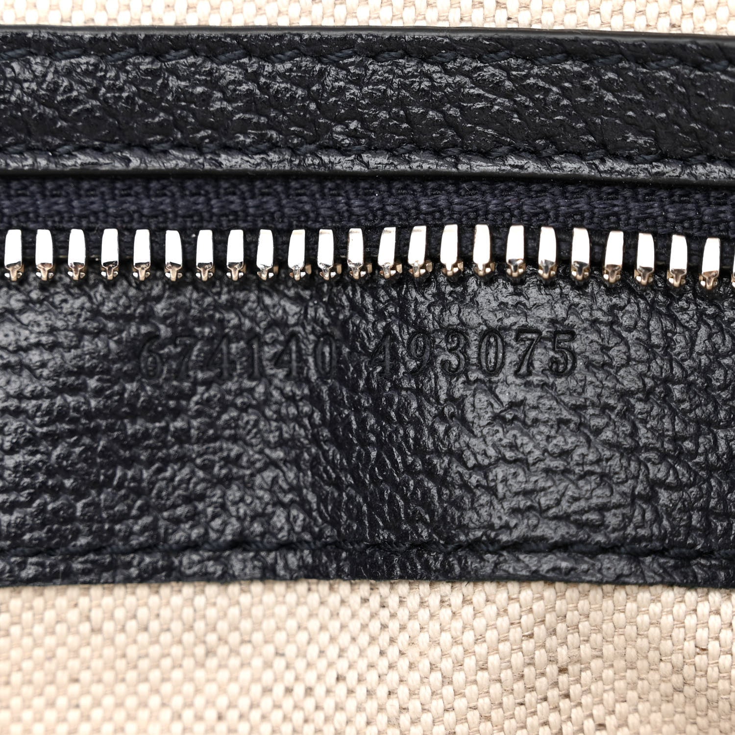 Gucci GG Supreme Monogram Textured Dollar Calfskin Web Retro Interlocking G Business Case Beige Blue 7 of 13