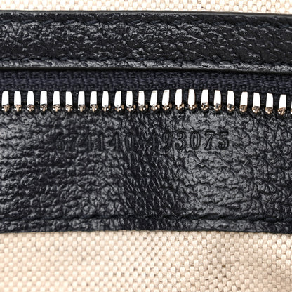 Gucci GG Supreme Monogram Textured Dollar Calfskin Web Retro Interlocking G Business Case Beige Blue 7 of 13