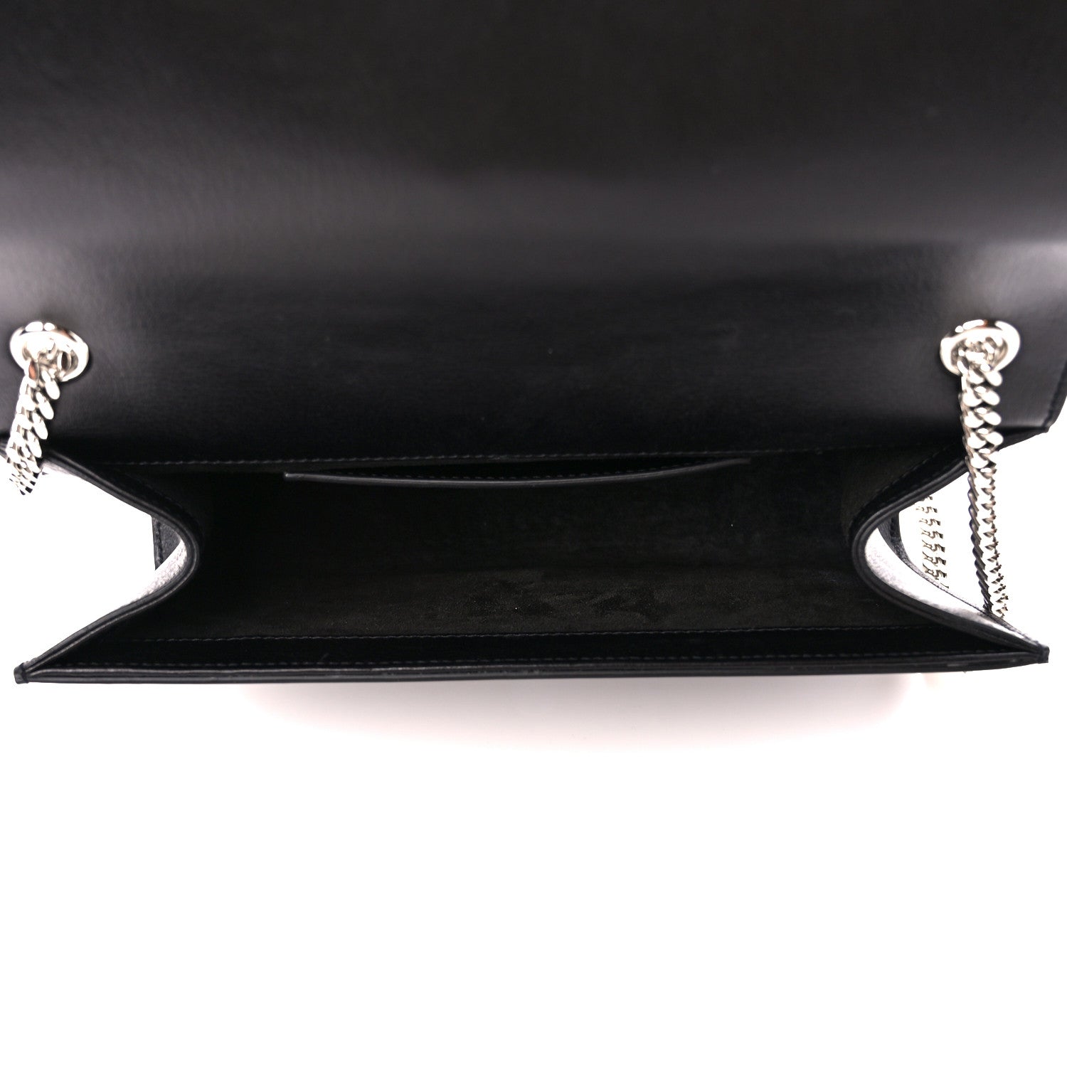 Saint Laurent Calfskin Crystal Star Medium Monogram Kate Satchel Black 5 of 11
