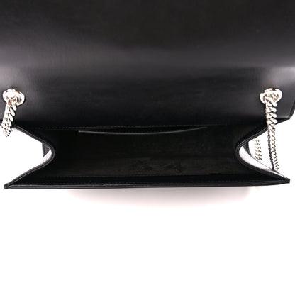Saint Laurent Calfskin Crystal Star Medium Monogram Kate Satchel Black 5 of 11