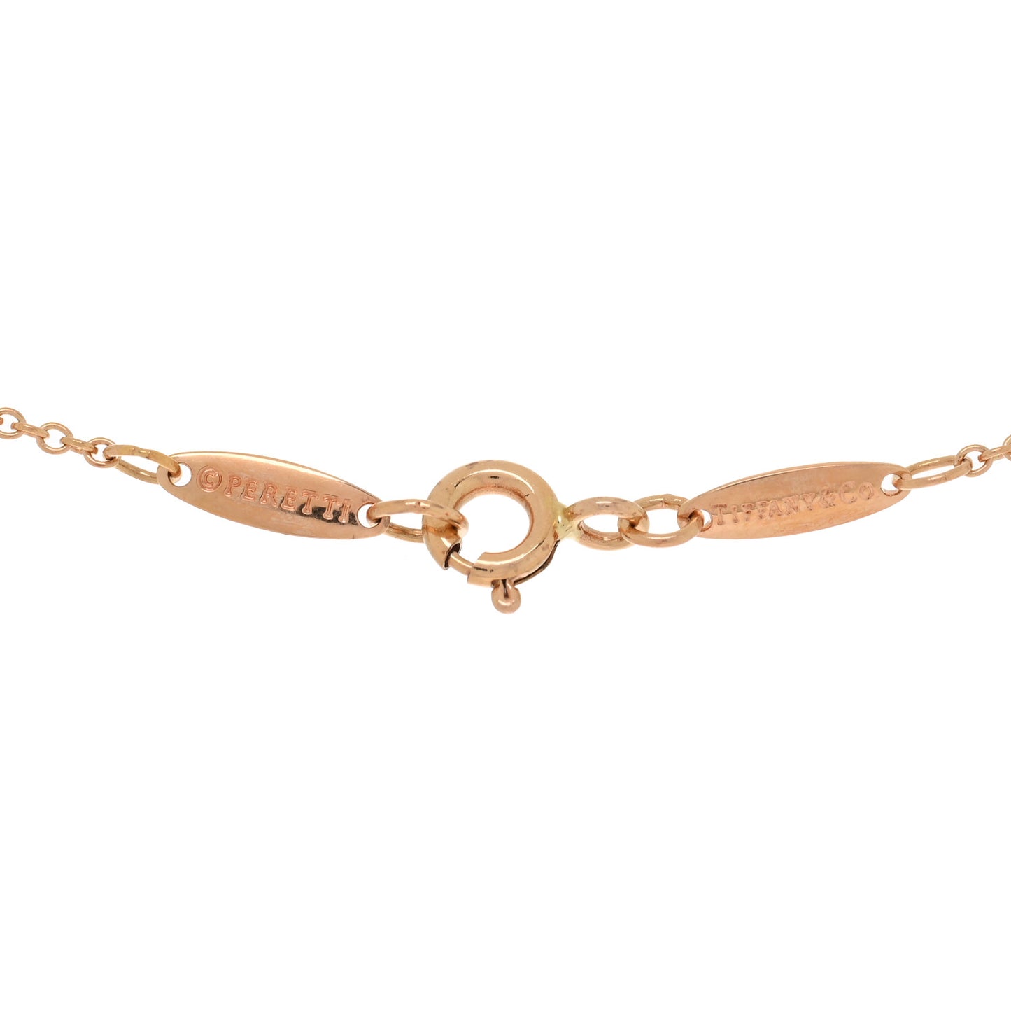 18K Rose Gold 9mm Elsa Peretti Bean Pendant Necklace