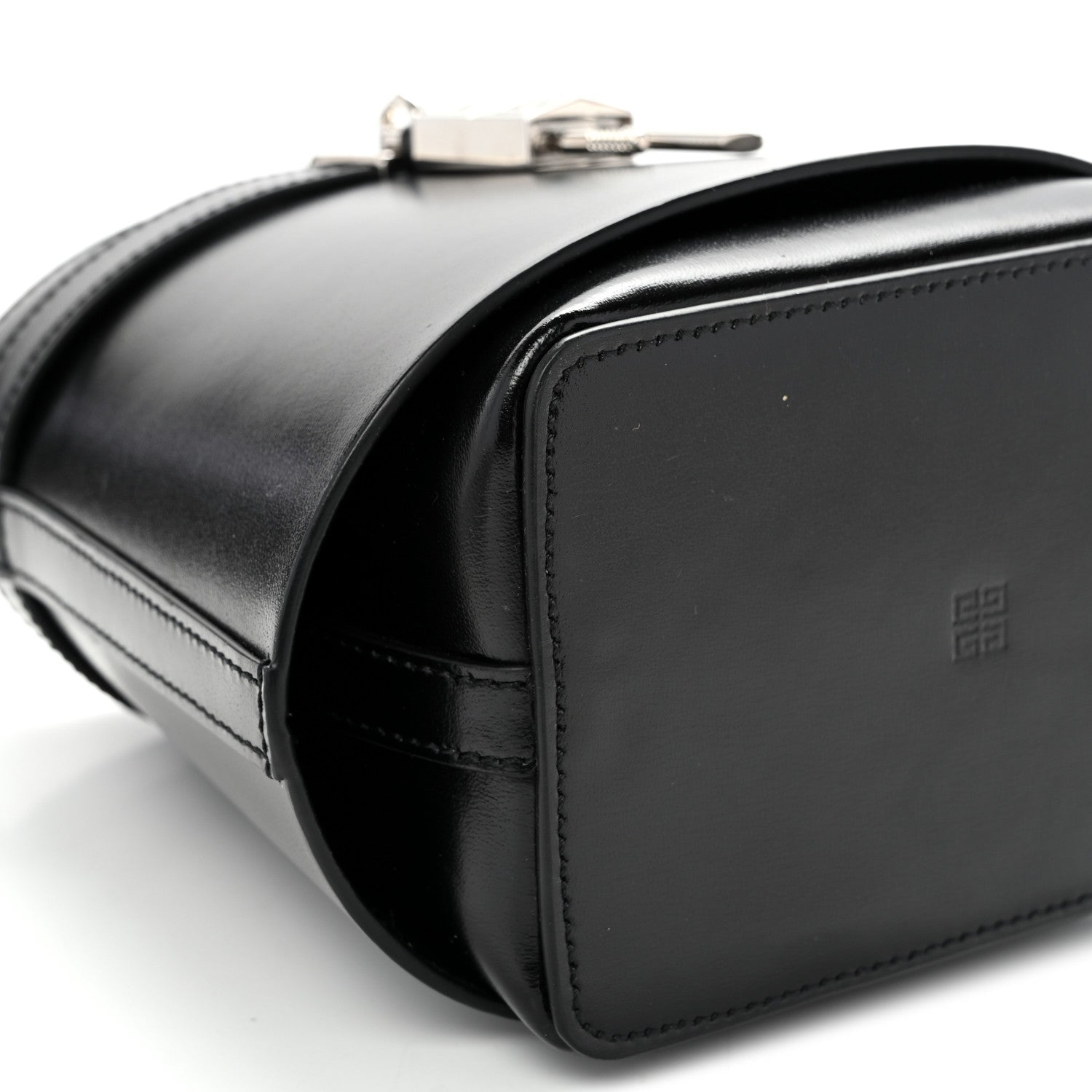 Givenchy Box Calfskin Shark Lock Bucket Bag Black 7 of 8