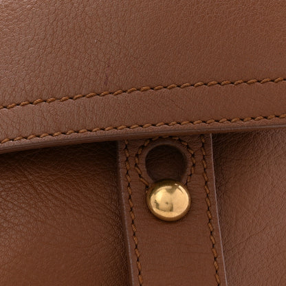 Saint Laurent Calfskin Canvas Medium Muse Two Brown 11 of 13