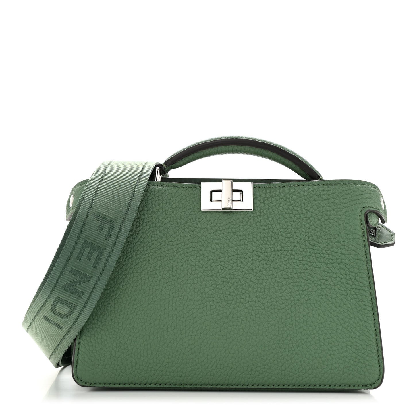 Cuoio Romano Vitello Cover Bi-Color Peekaboo I See U X Cross Satchel Green Island Maya