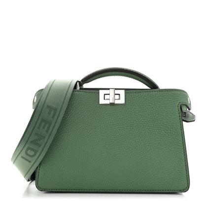 Fendi Cuoio Romano Vitello Cover Bi-Color Peekaboo I See U X Cross Satchel Green Island Maya 1 of 15