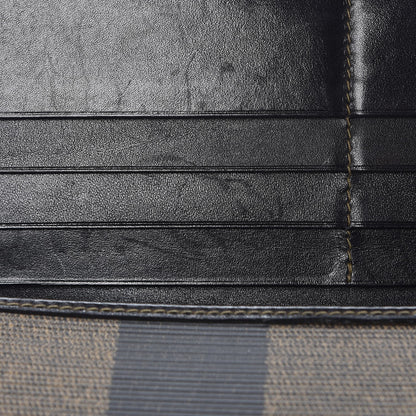 Fendi Pequin Striped Flap Wallet Tobacco 9 of 10