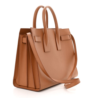 Saint Laurent Grained Calfskin Small Sac De Jour Saddle Brown 3 of 13