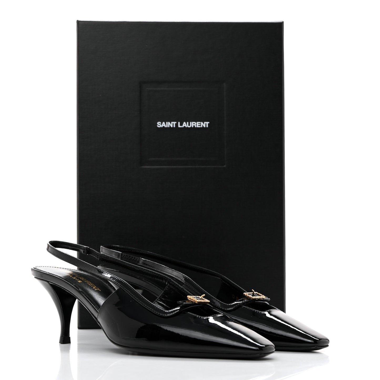 Patent Luna Slingback Pumps 36 Black