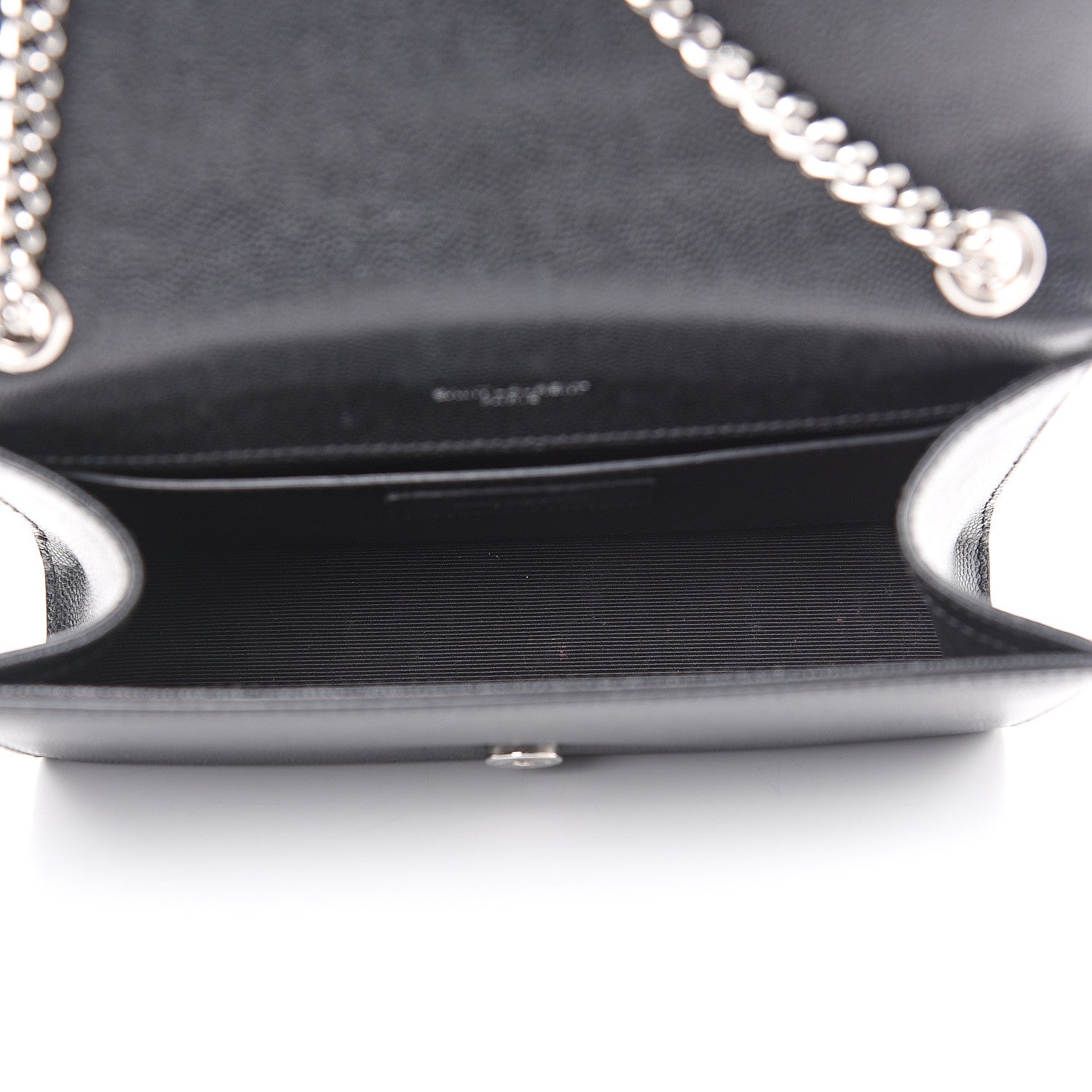 Saint Laurent Grain De Poudre Small Monogram Kate Satchel Black 4 of 14