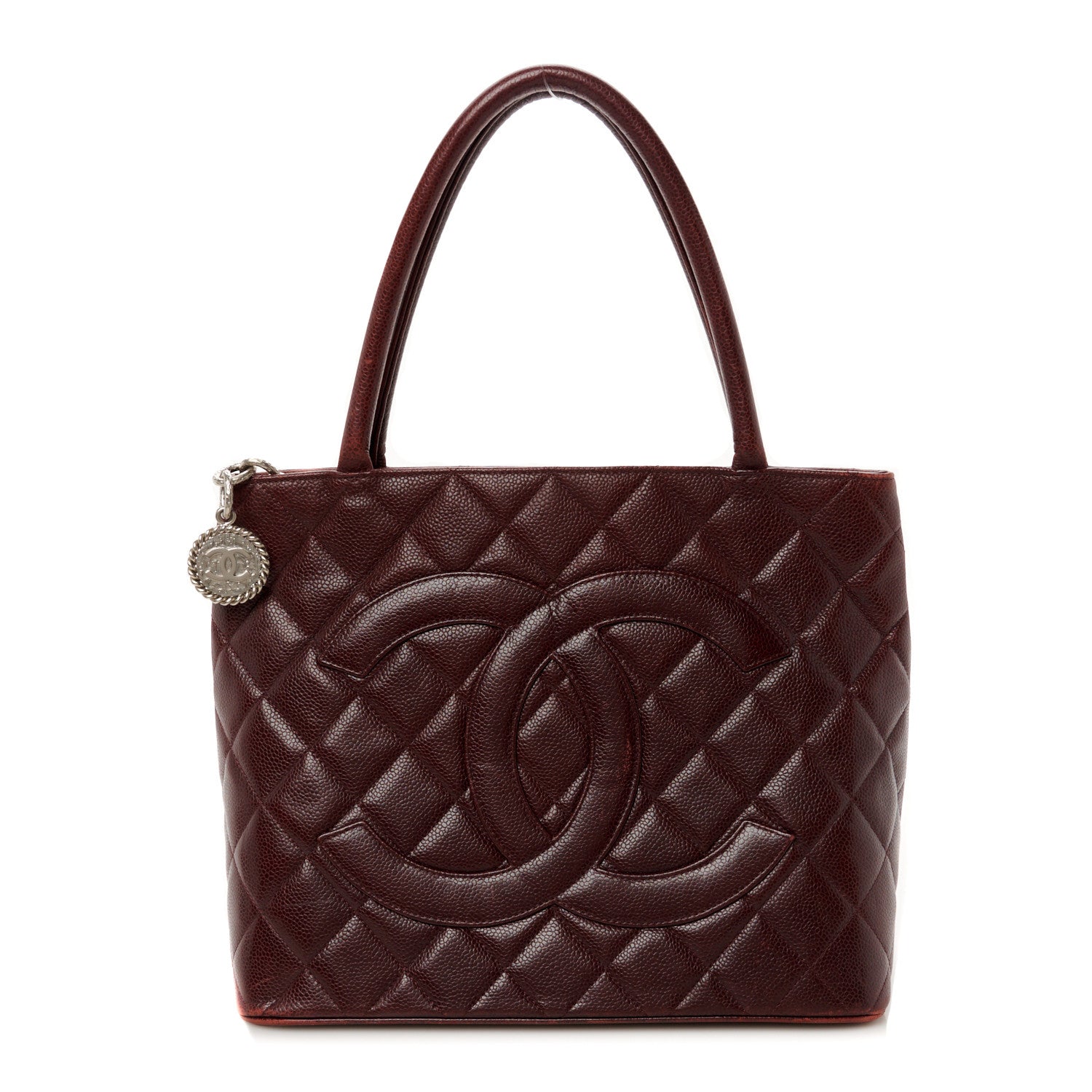 Chanel Caviar Quilted Medallion Tote Bordeaux 1 of 13