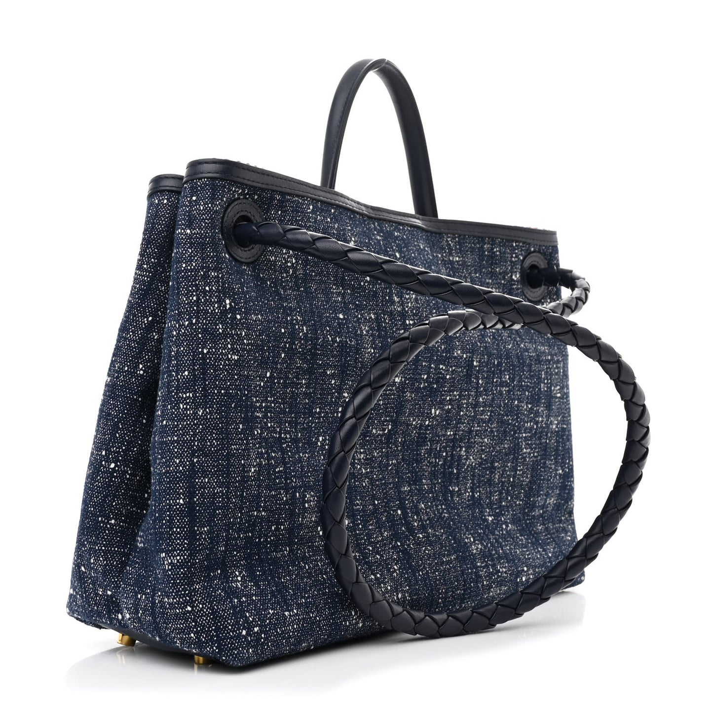 Denim Andiamo Shoulder Bag Navy White Orange