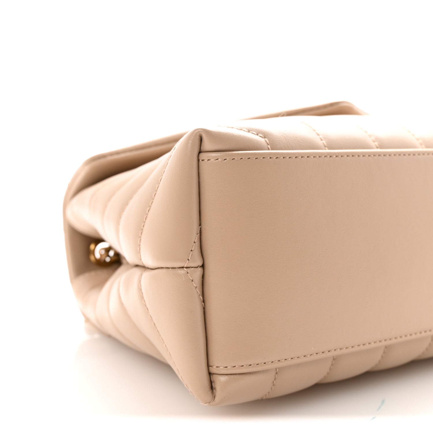 Saint Laurent Calfskin Y Quilted Monogram Small Loulou Chain Satchel Dark Beige 8 of 10