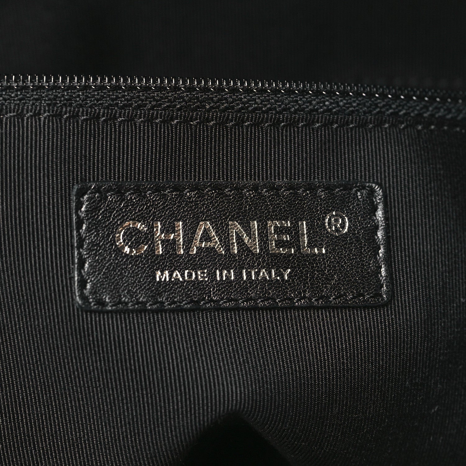 Chanel Calfskin Chevron CC All Day Tote Black 6 of 10