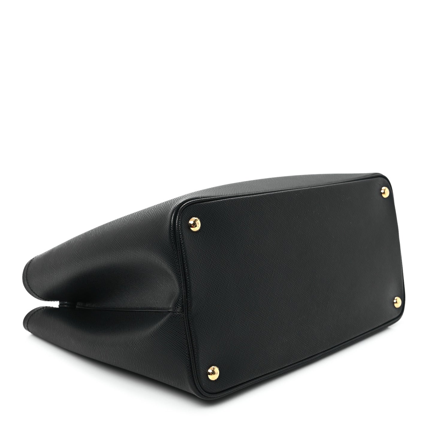 Saffiano Cuir Large Double Bag Black Fuoco