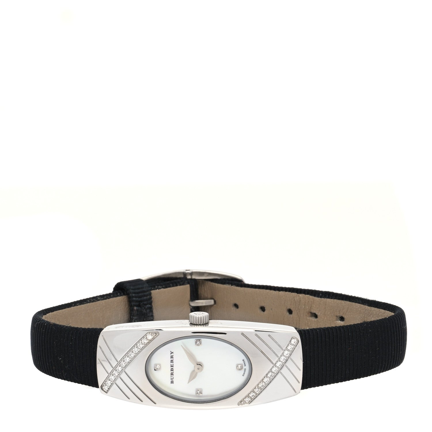 Burberry Stainless Steel Satin Diamond Mother of Pearl 18mm Quartz Watch BU6028 2 of 4