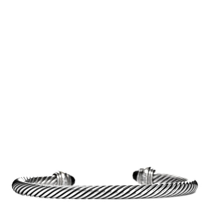 David Yurman Sterling Silver 14K Yellow Gold Black Onyx 5mm Cable Classics Bracelet 2 of 3