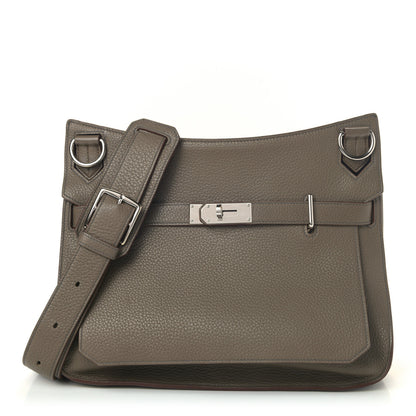 Hermes Taurillon Clemence Eclat Jypsiere 34 Etain Bleu Indigo 1 of 10