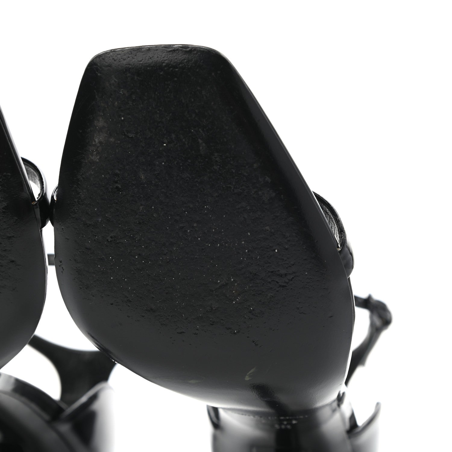 Saint Laurent Patent Calfskin Opyum 110 Sandals 38 Black 6 of 11