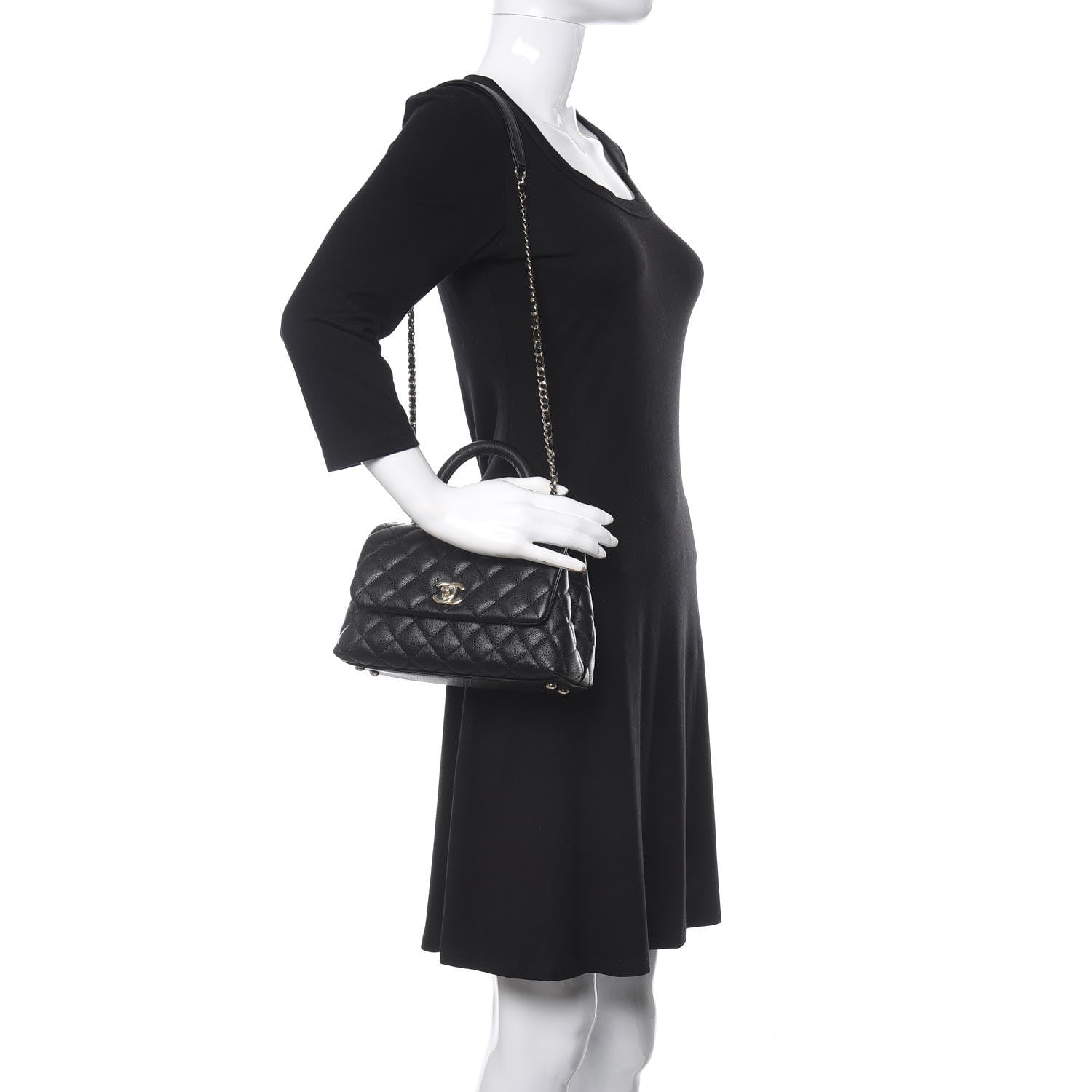 Chanel Caviar Quilted Mini Coco Handle Flap Black 2 of 10