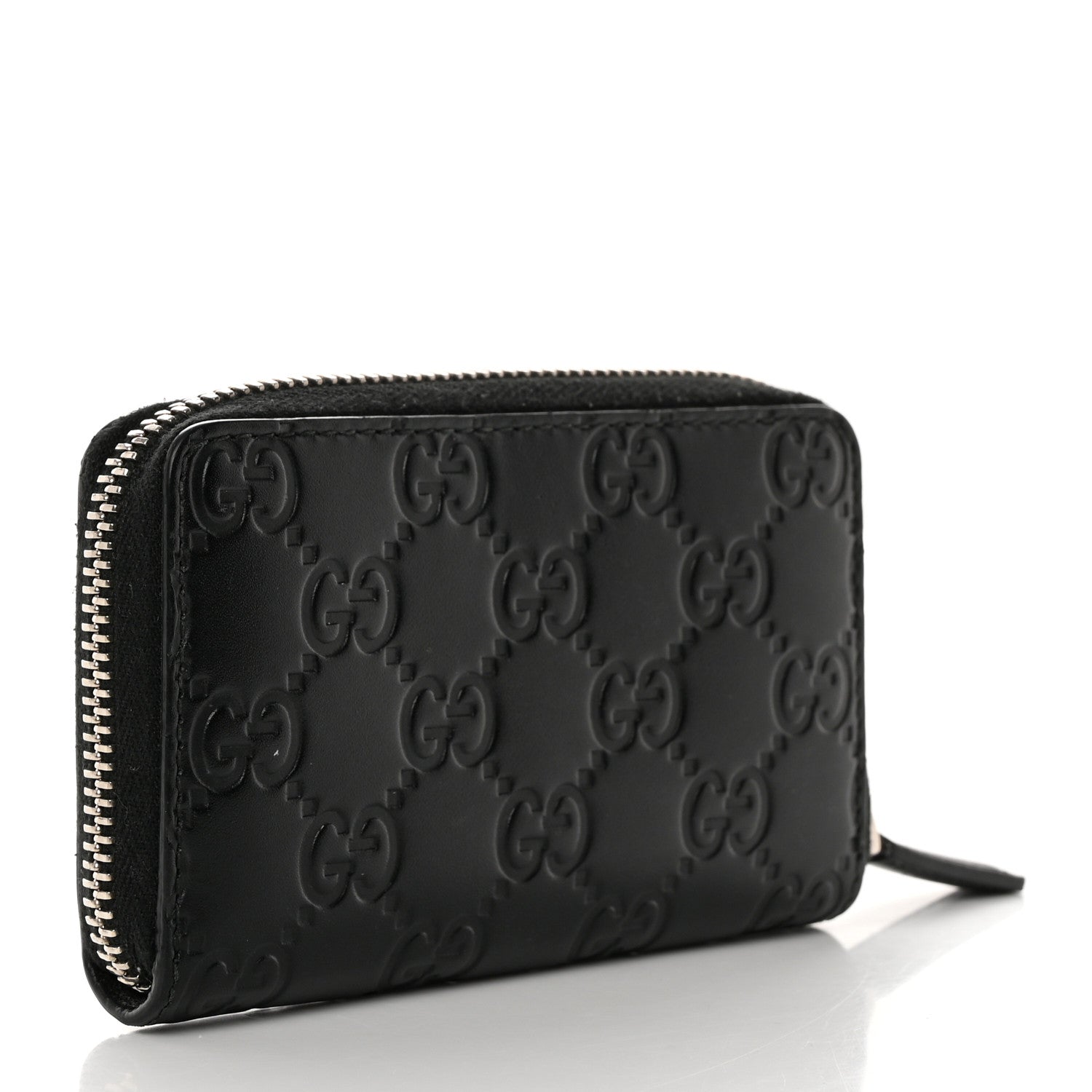 Gucci Guccissima Zip Around Card Case Black 3 of 14
