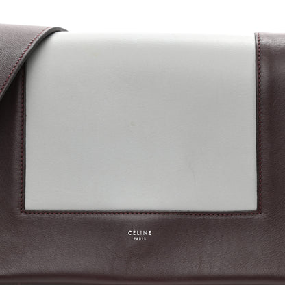 Celine Shiny Smooth Calfskin Medium Frame Shoulder Bag Burgundy Pearl Blue 8 of 13