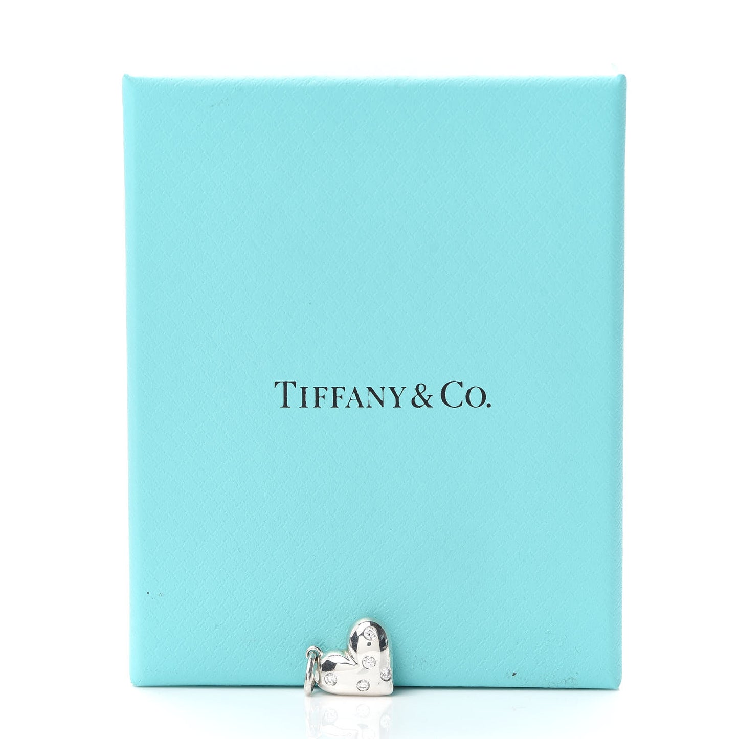 Sterling Silver Diamond Etoile Heart Charm