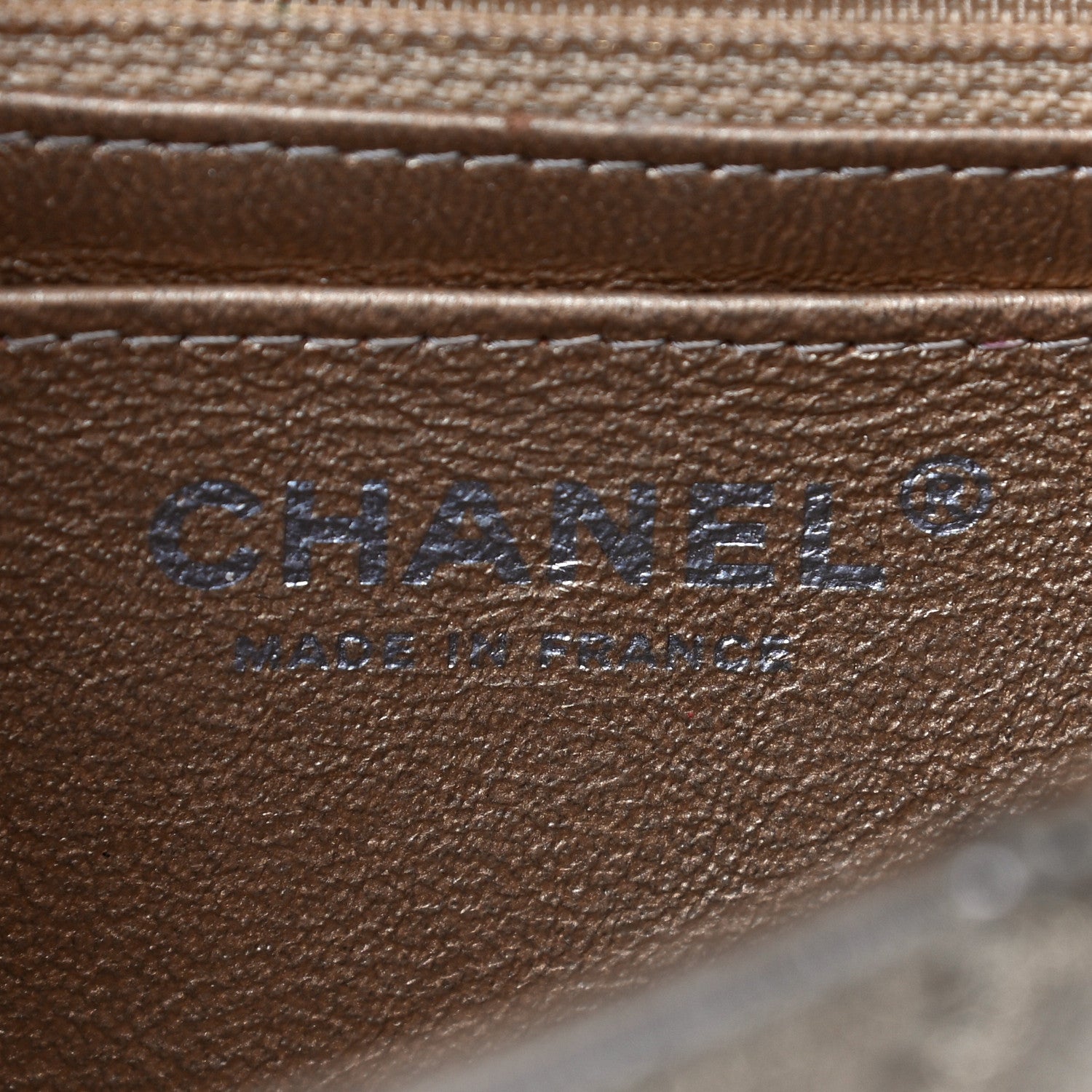 Chanel Metallic Lambskin Quilted Side Stitch Mini Rectangular Flap Gold 5 of 14