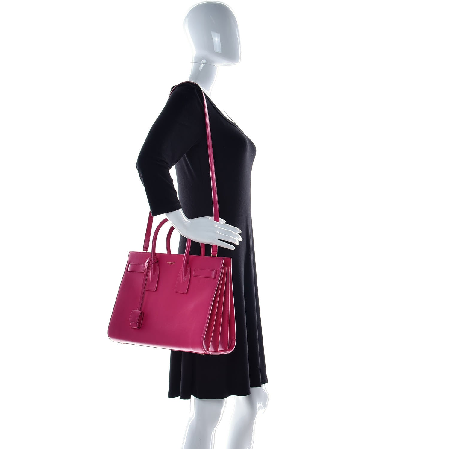 Saint Laurent Calfskin Small Sac De Jour Lipstick Pink 2 of 11